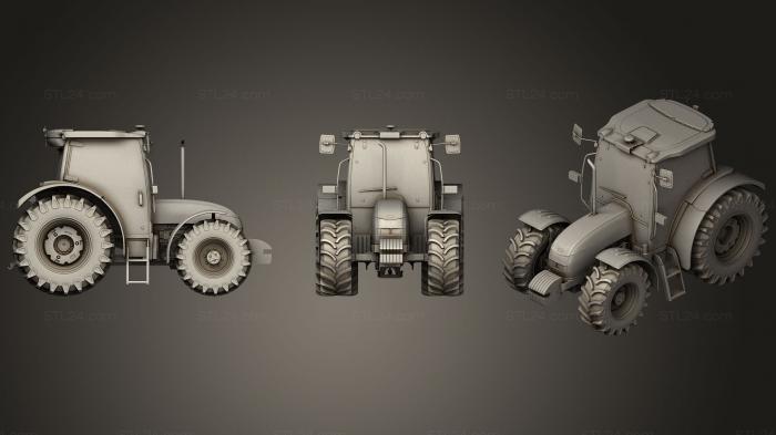 Автомобили и транспорт (3D Универсальный трактор, CARS_0048) 3D модель для ЧПУ станка